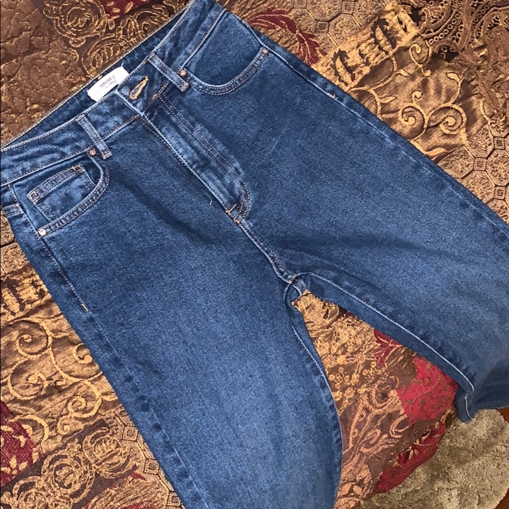 Dark denim jeans